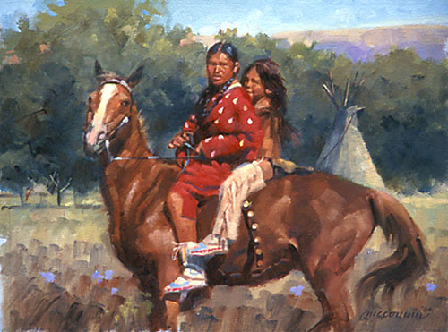Lakota Kids on Horseback